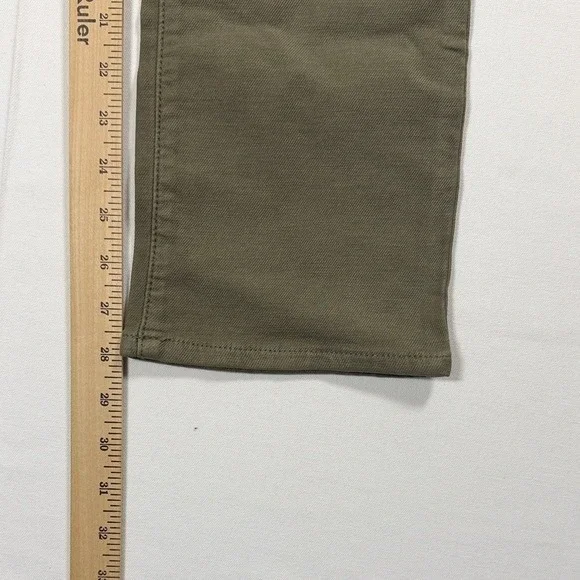 32 Degrees Cool Womens Sweatpant Jeans Olive Green High Rise Straight Leg Size 8 - Picture 7 of 7